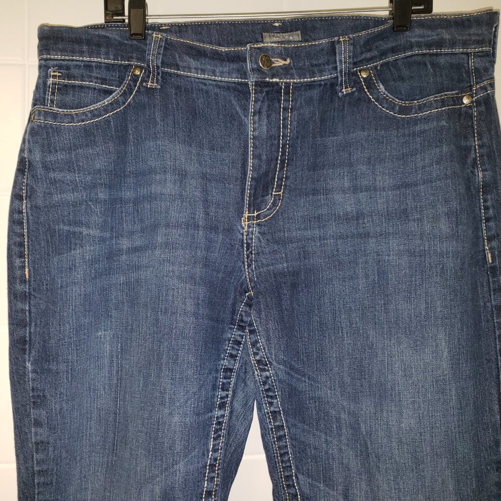 Cabelas 16 Regular Stretch Straight Leg Denim Jeans Dark Wash Blue 16R - Picture 2 of 9